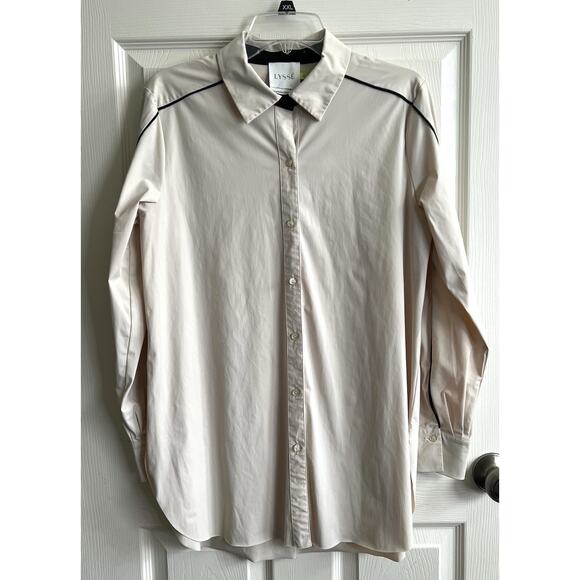 LYSSE Bundle Of 8 Solid Print Button Down Wrinkle Resistant Career Blouses Tops - Picture 10 of 16